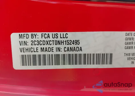 2022 Dodge Charger R/T from USA, damaged, VIN 2C3CDXCT0NH152495
